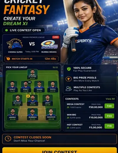Wwwv77bet (v 77 bet) fantasy cricket & matchday visual 3